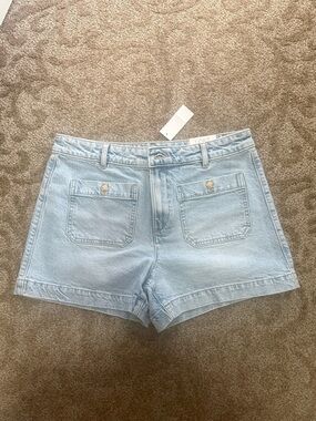 J. Crew The Palmer Short High Rise Light Denim Size 28 NWT